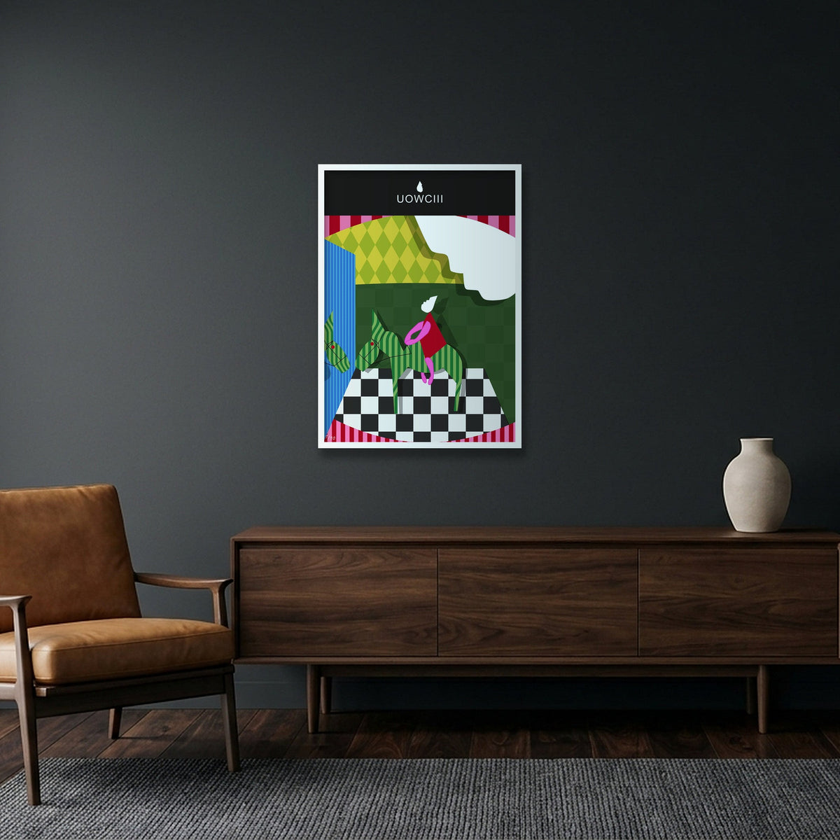 UOWCIII's Horse — 59×84cm, 23×33" White Frame